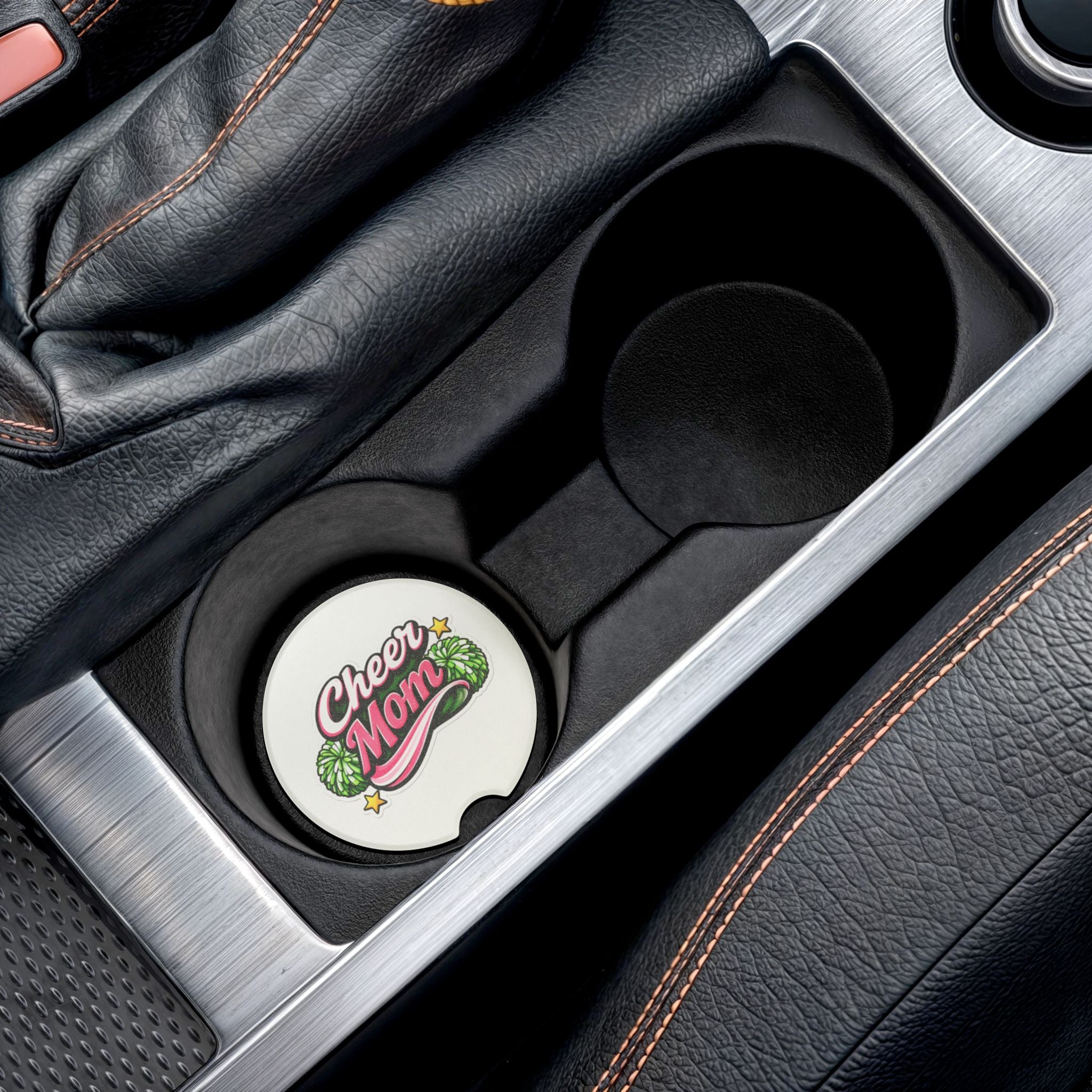 Cheer Mom  — Car Cupholder Drink Coaster