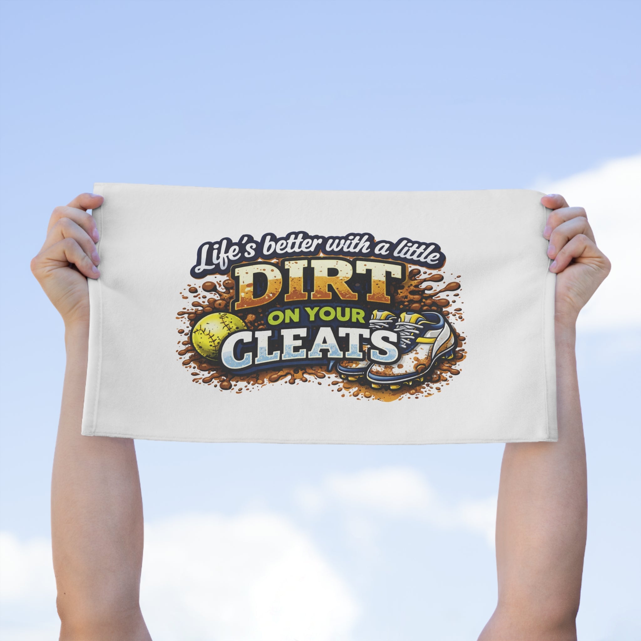 Softball Rally Towel – "Life's Better with a Little Dirt on Your Cleats"