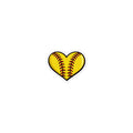 Softball Heart Shape Magnet