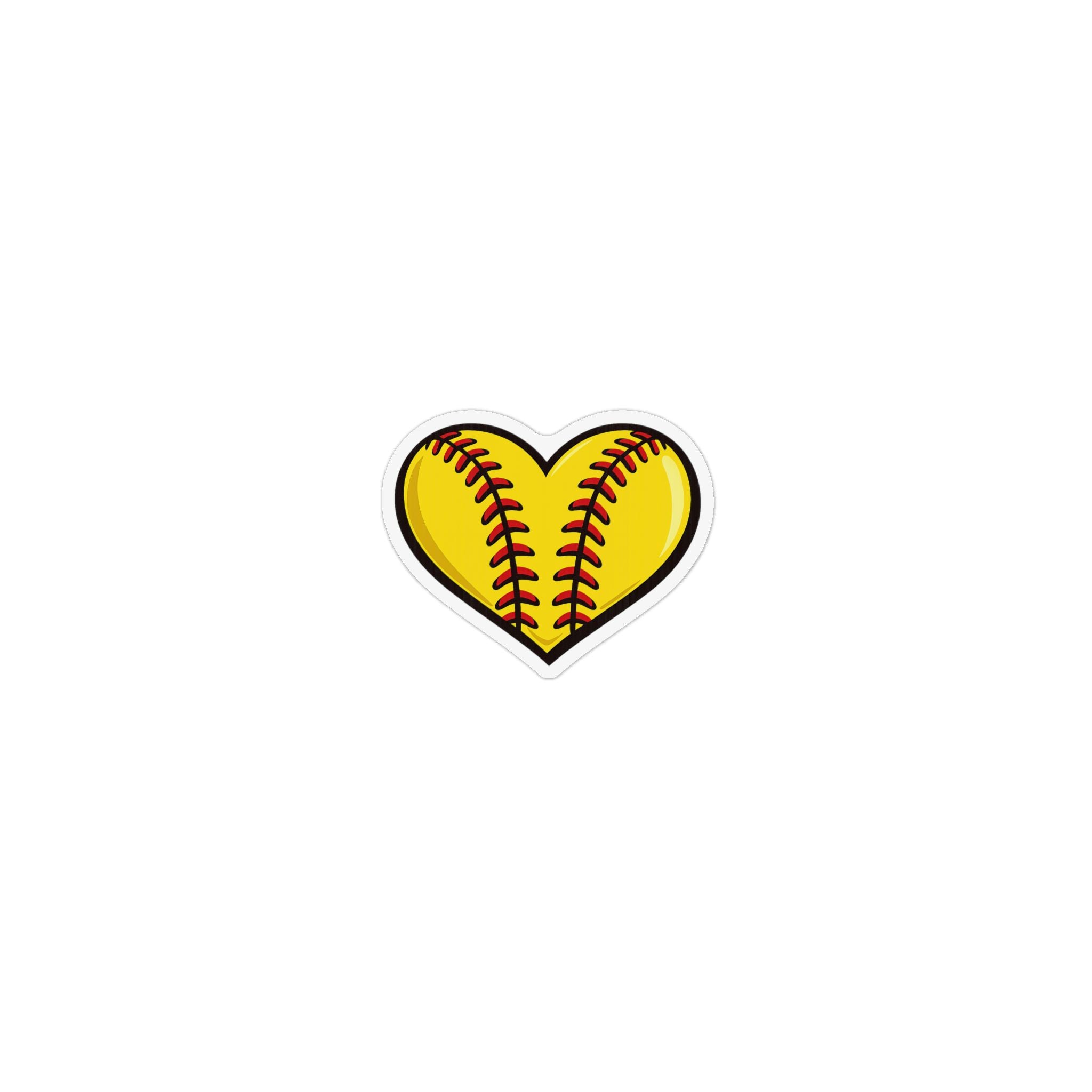 Softball Heart Shape Magnet