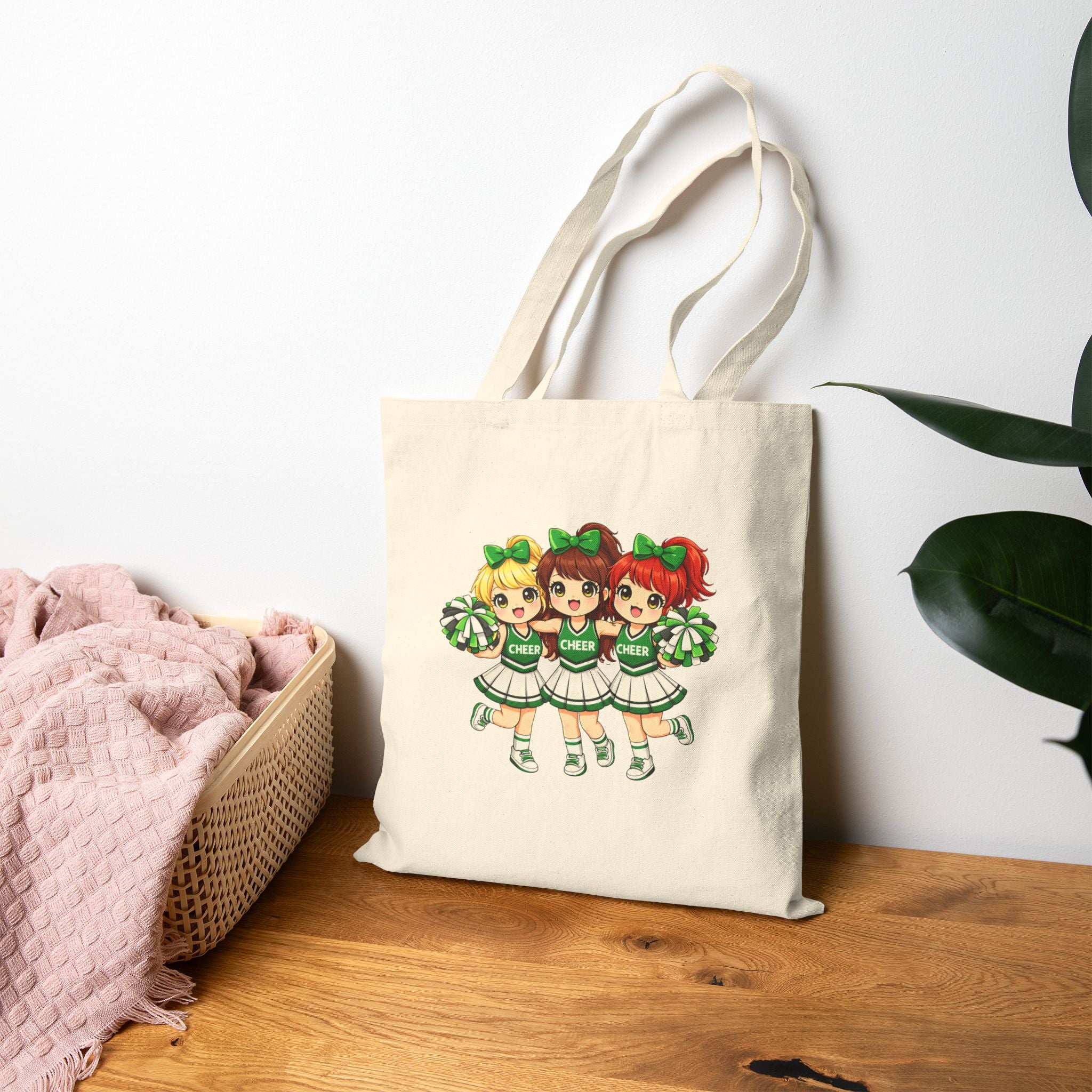 3 Cheerleaders - Cotton Canvas Tote Bag