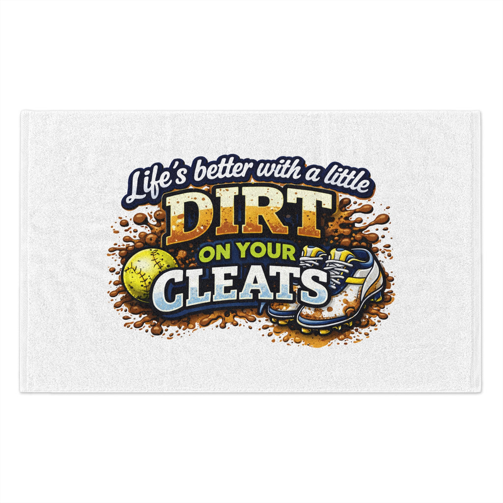 Softball Rally Towel – "Life's Better with a Little Dirt on Your Cleats"