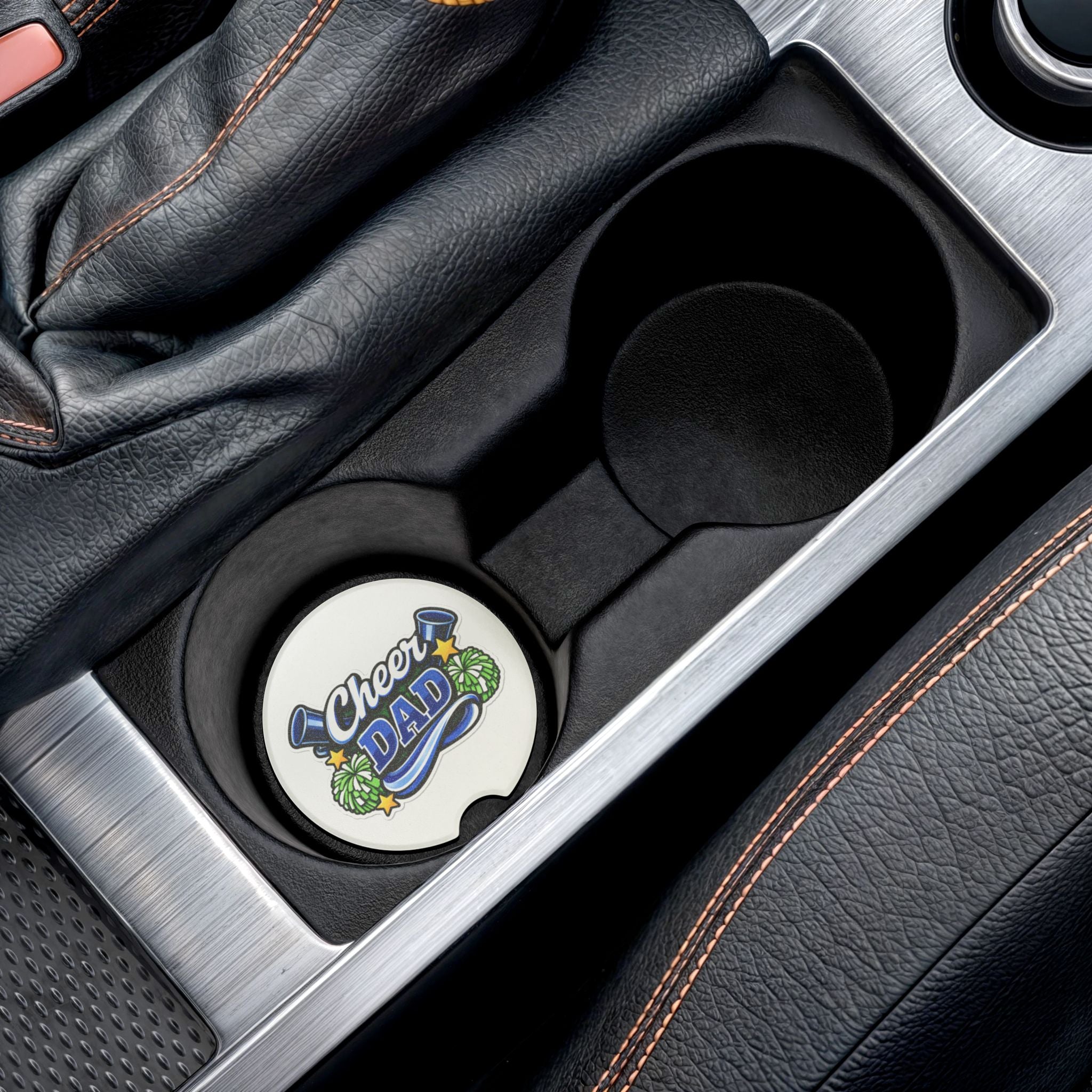 Cheer Dad — Car Cupholder Drink Coaster