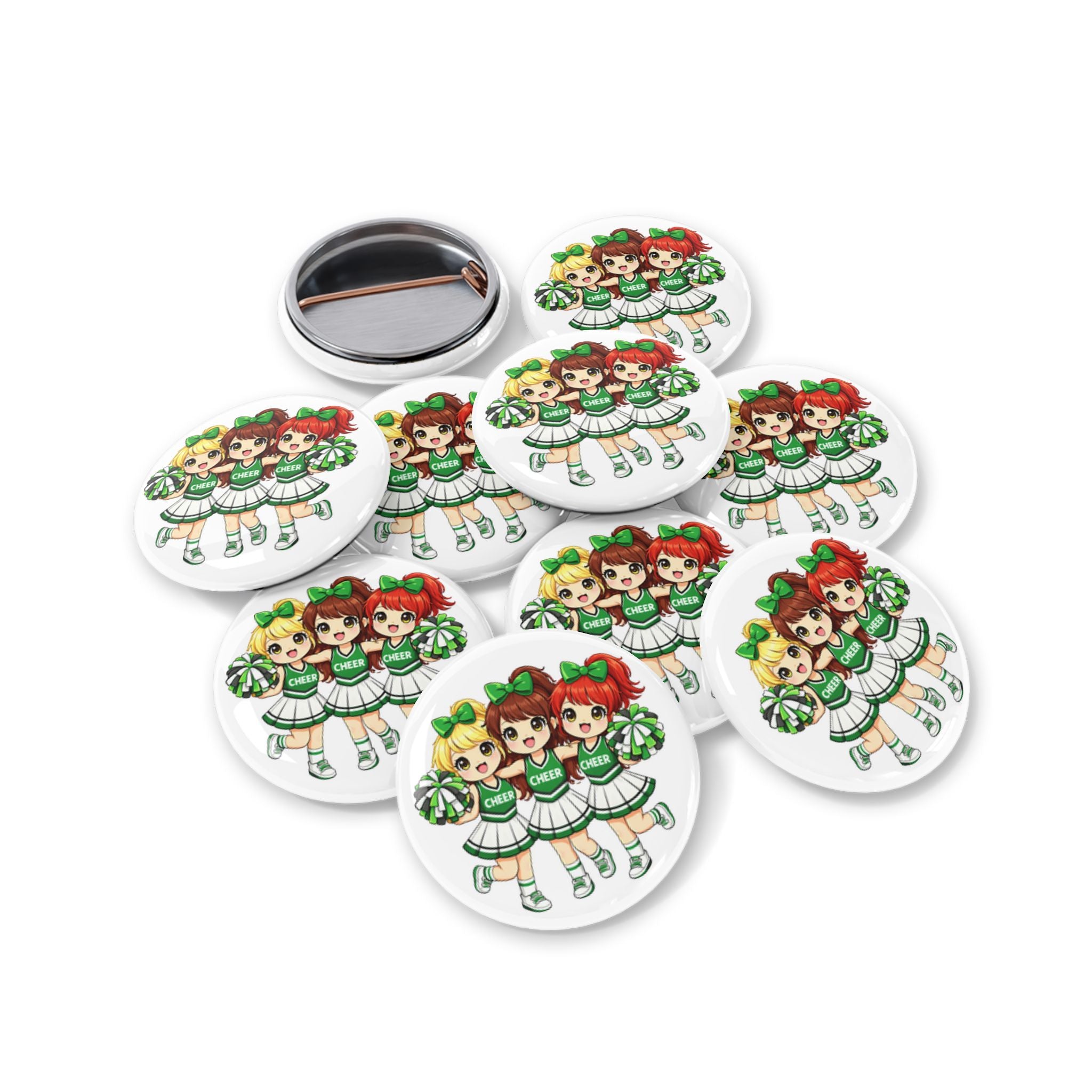 Cheerleader Trio Round - Pin