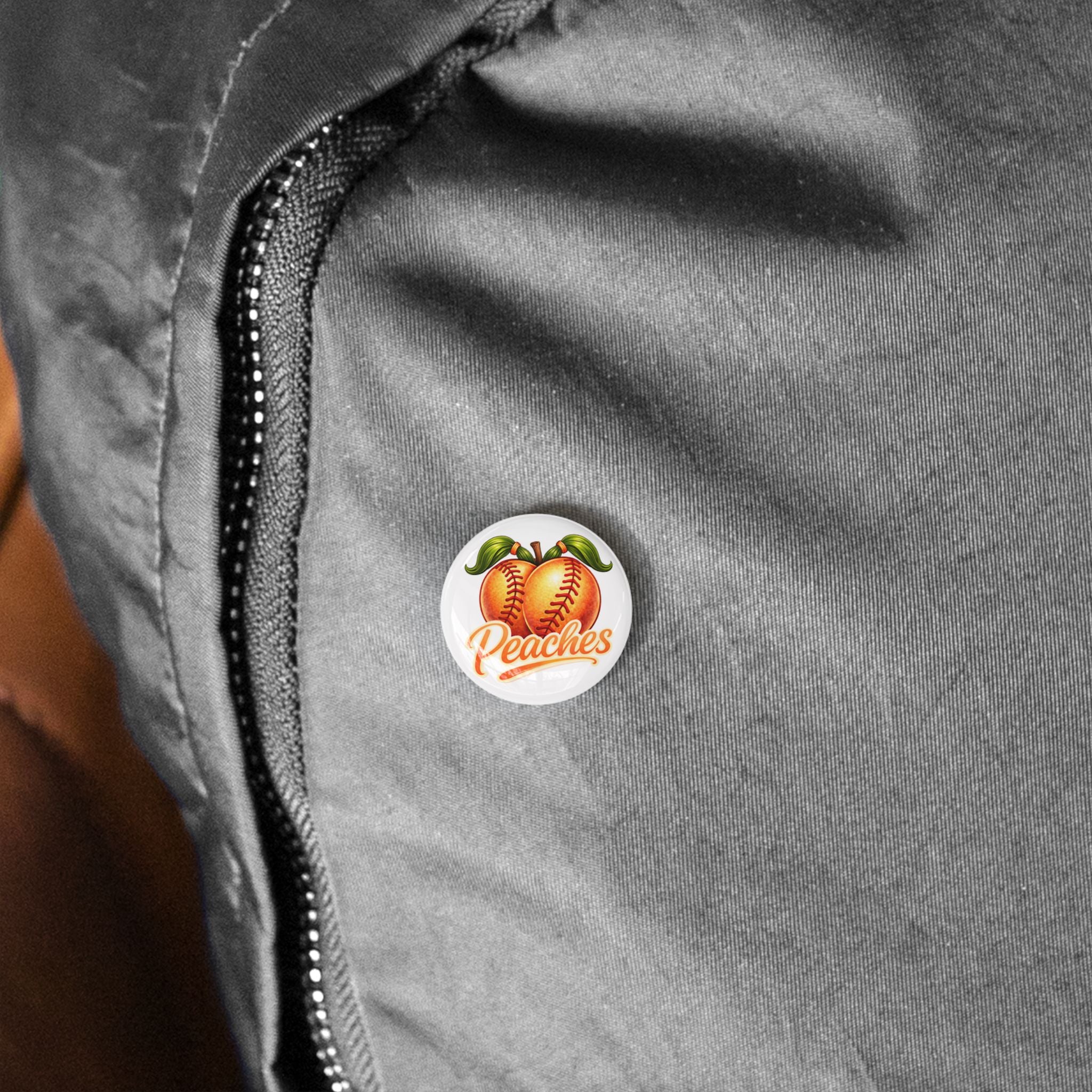 Pigtail, Peaches Softball Team - Pin - Custom Order
