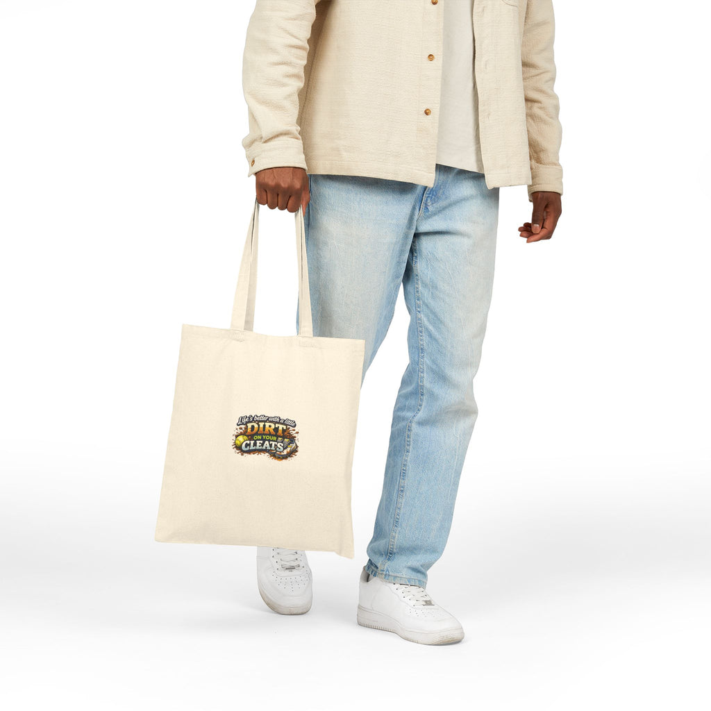 Dirt & Cleats Canvas Tote Bag