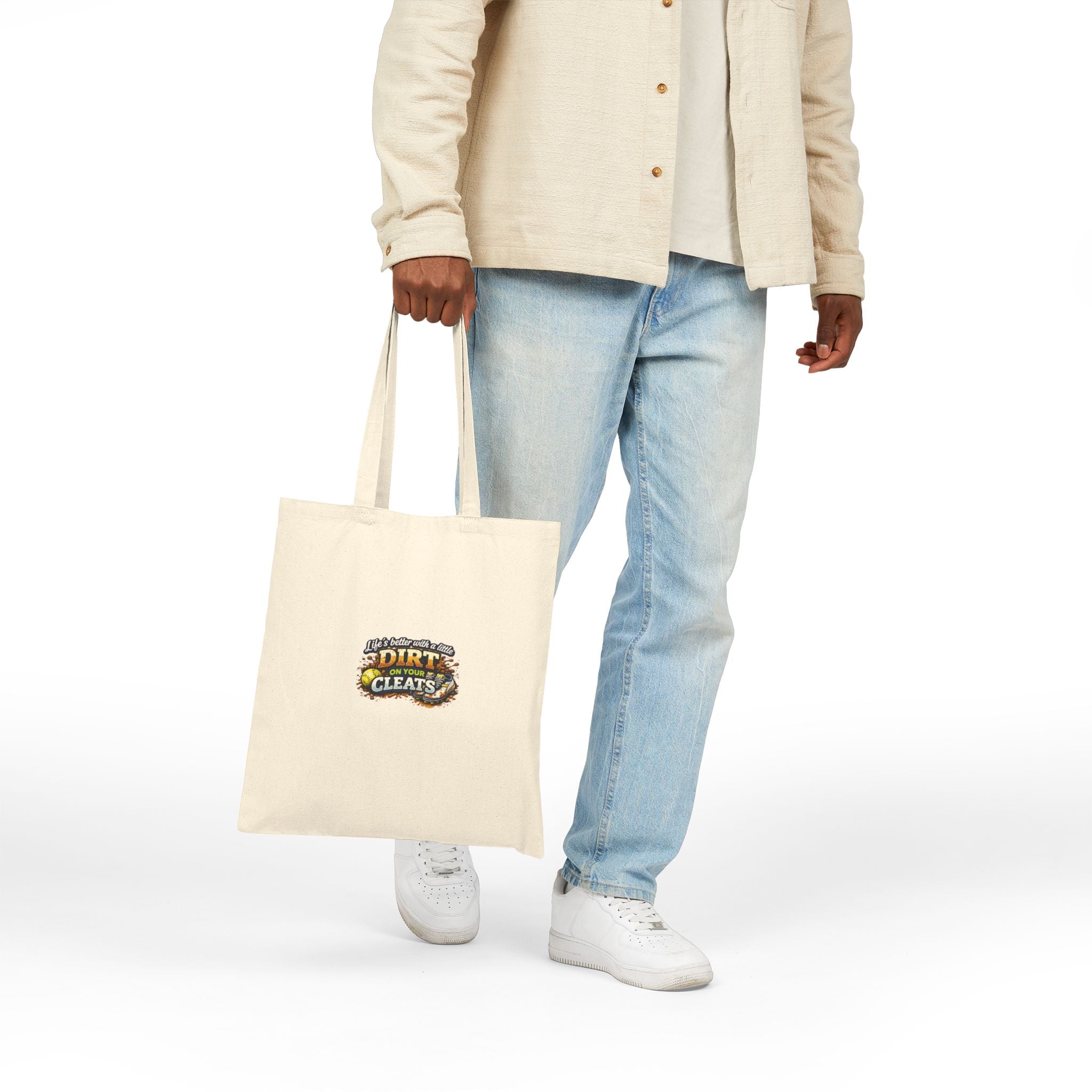 Dirt & Cleats Canvas Tote Bag