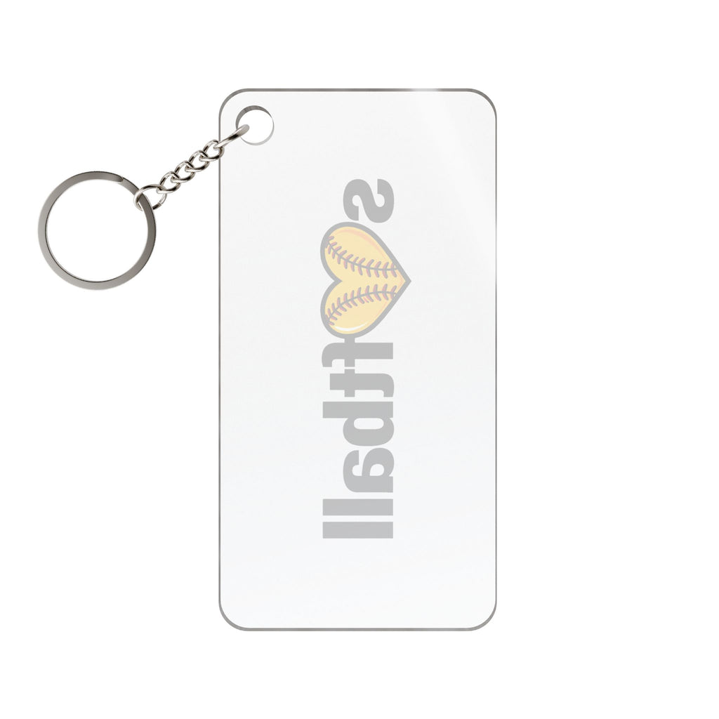Softball Heart-Keychain
