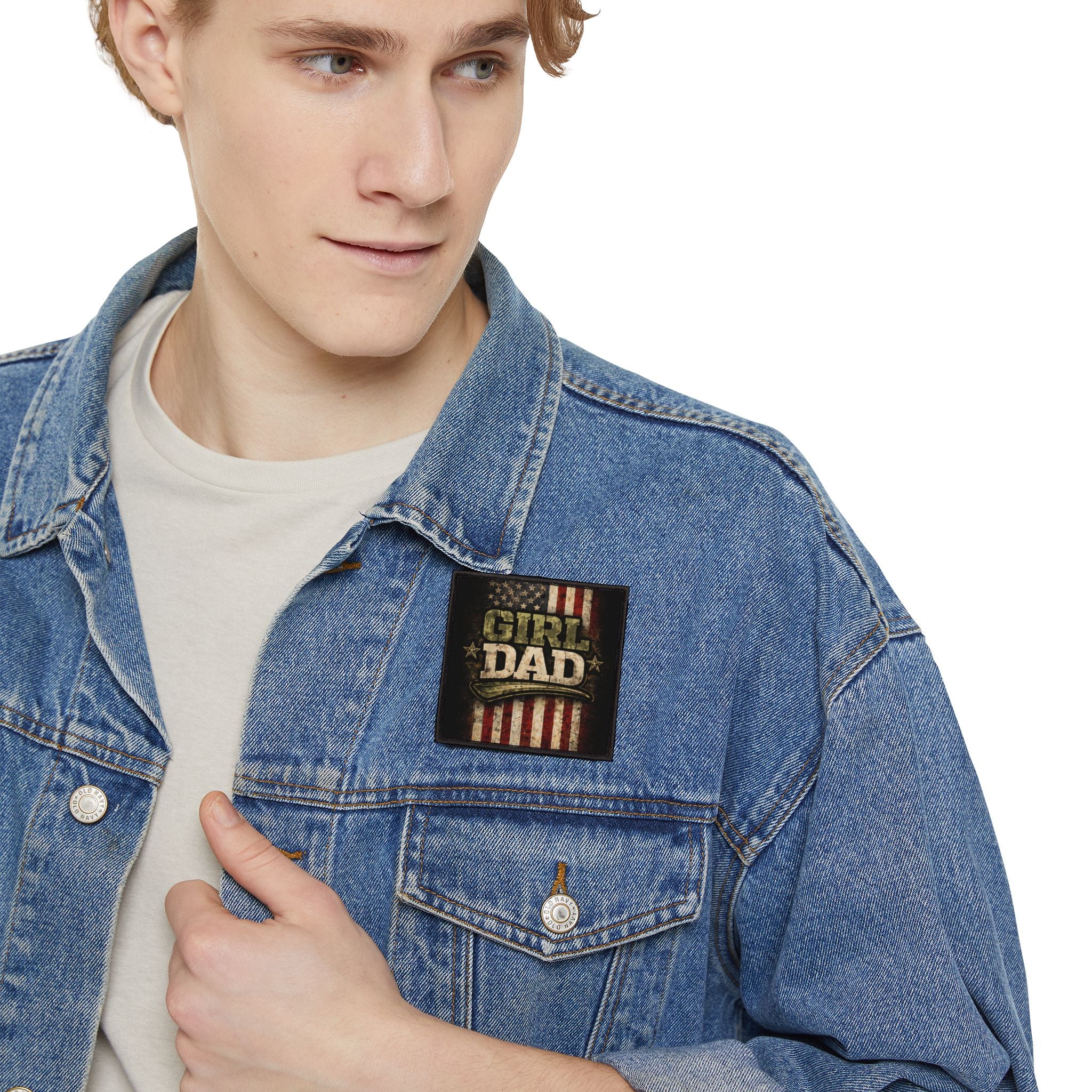 Patriotic Girl Dad Iron-On Patch