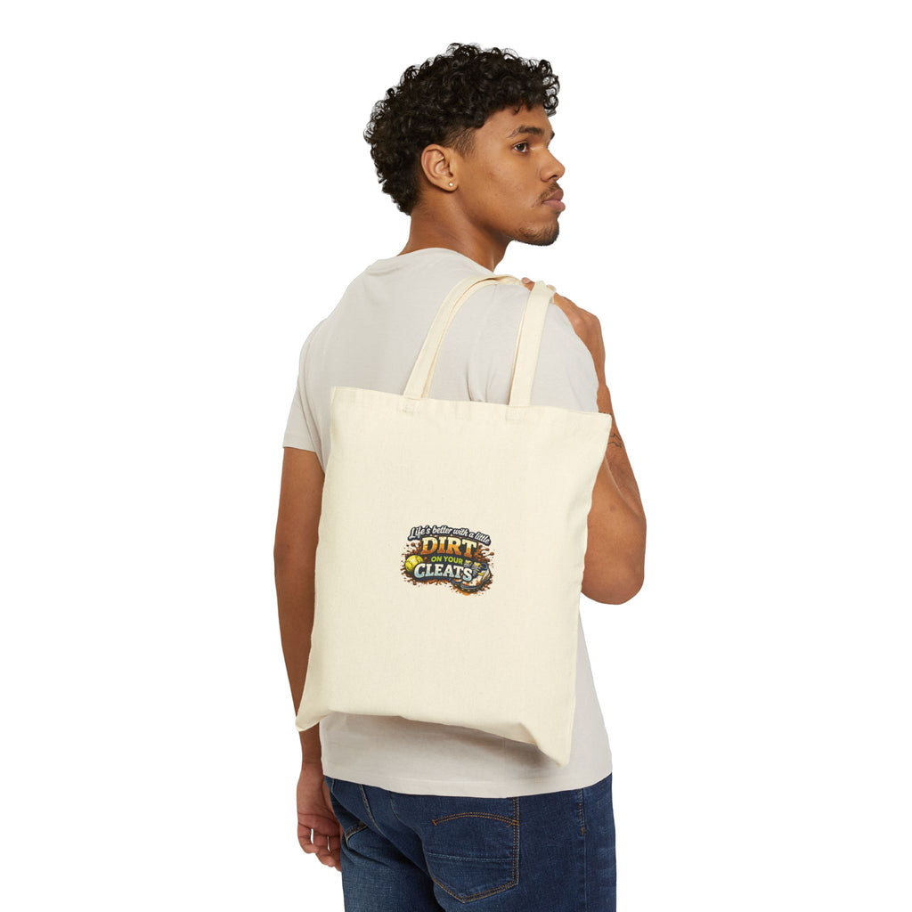 Dirt & Cleats Canvas Tote Bag