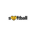 Softball Heart-Vinyl Sticker