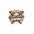 Baseball-themed graphic with crossed bats and a baseball, featuring the text 'Swing Butter Butter Swing' on a white background.